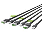 Set 3x Green Cell Kabel Green Cell Ray USB - Lightning 30cm. 120cm. 200cm för iPhone. iPad. iPod. vit LED. snabbladdning. - Bild 2