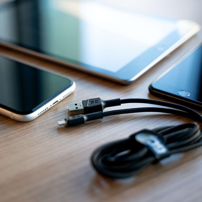 Set 3x Green Cell Kabel Green Cell Ray USB - Lightning 30cm. 120cm. 200cm för iPhone. iPad. iPod. vit LED. snabbladdning. - Bild 5
