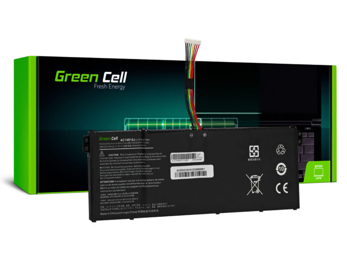 Green Cell AC14B13J AC14B18J Batteri för Acer Aspire 3 A315-23 A315-55G ES1-111M ES1-331 ES1-531 ES1-533 ES1-571. - Bild 1
