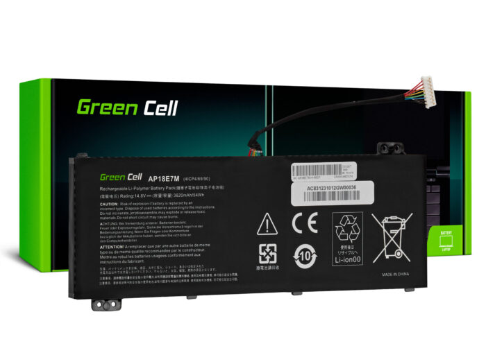 Green Cell AP18E7M AP18E8M Batteri för Acer Nitro 5 AN515-44 AN515-45 AN515-54 AN515-55 AN515-57 AN515-58 AN517-51 AN517-54. - Bild 1