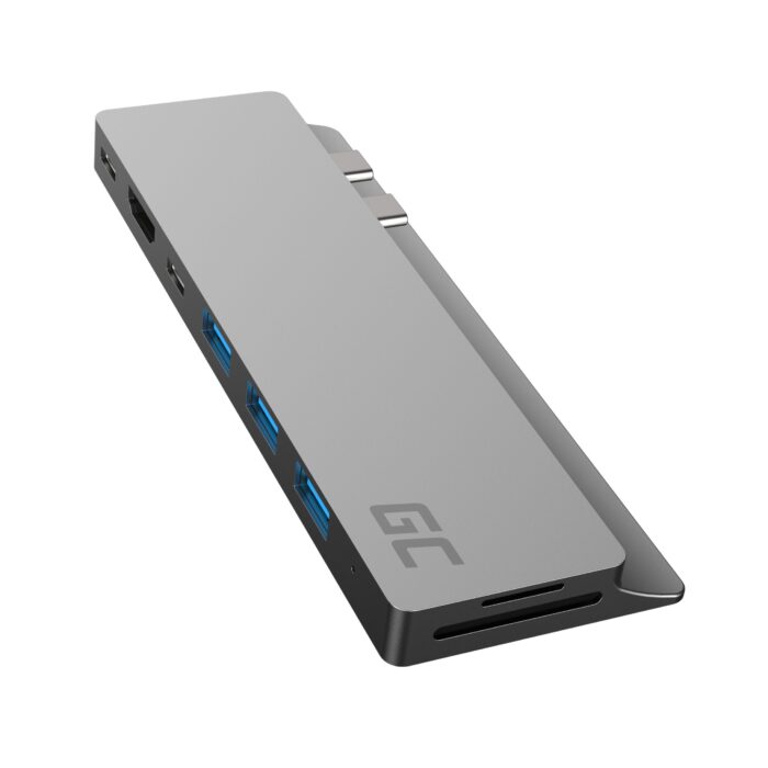 Green Cell Adapter HUB Green Cell Connect60 8in1 (Thunderbolt 3. USB-C. HDMI. 3x USB 3.0. SD. microSD) för MacBook Pro 13/15 "2016-2020 - Bild 1