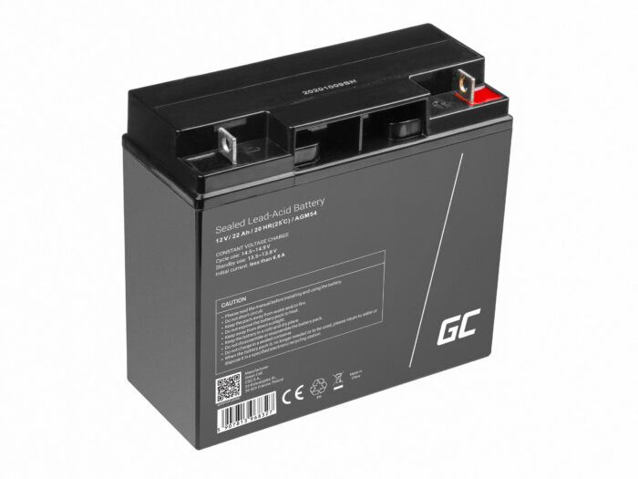 Green Cell AGM VRLA 12V 22Ah underhållsfri batteri för båtar. scootrar. leksaker. rullstolar. - Bild 5