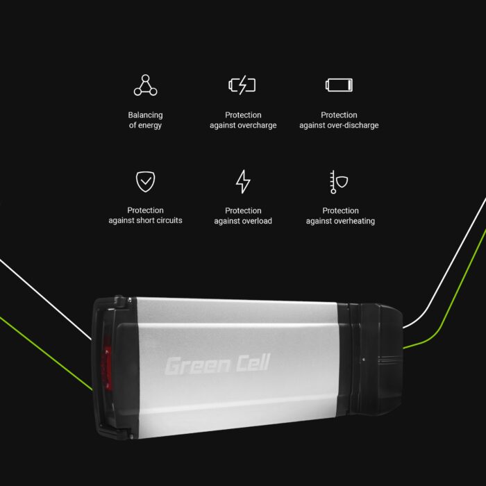 Green Cell batteri 8 Ah (317Wh) för Elcyklar E-Cyklar 36V - Bild 2