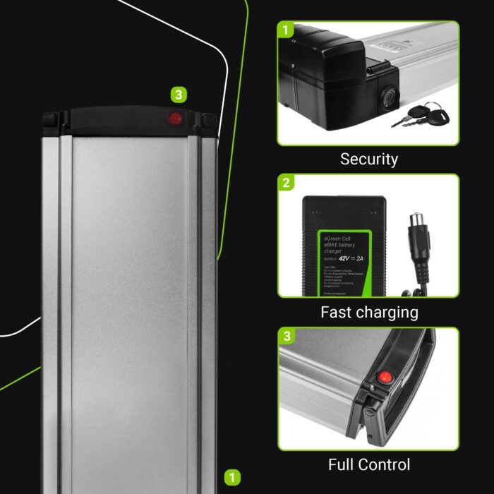 Green Cell batteri 8 Ah (317Wh) för Elcyklar E-Cyklar 36V - Bild 5