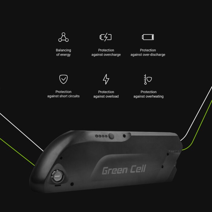 Green Cell batteri 15.6Ah (562Wh) för Elcyklar E-Cyklar 36V - Bild 2