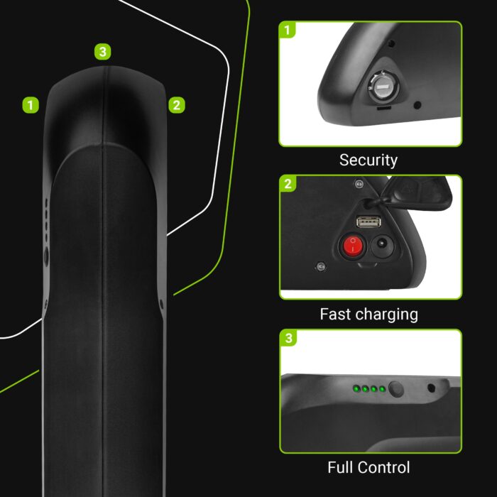Green Cell batteri 15.6Ah (562Wh) för Elcyklar E-Cyklar 36V - Bild 5