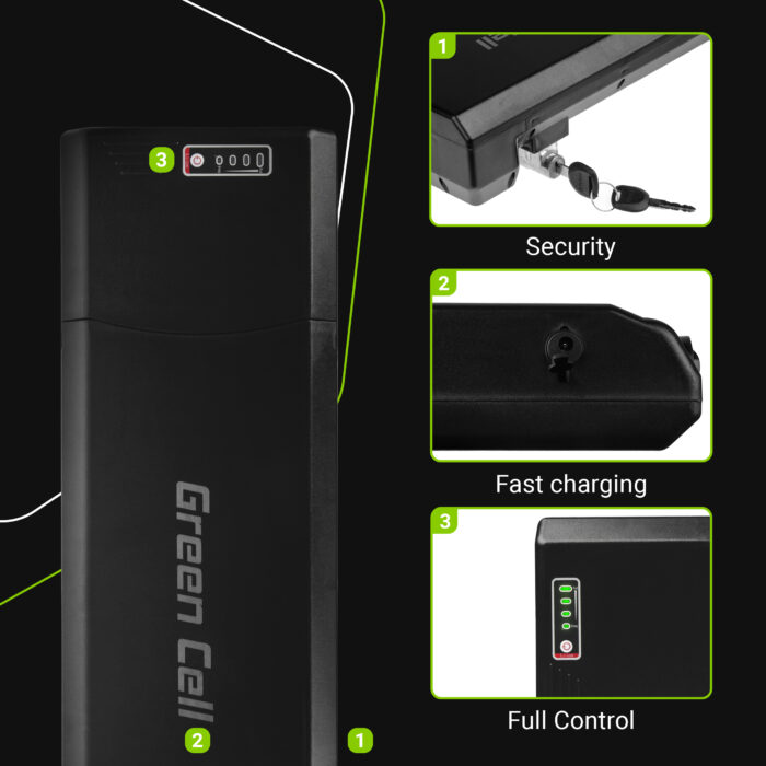 Green Cell batteri 13Ah (312Wh) för Elcyklar E-cyklar 24V - Bild 2
