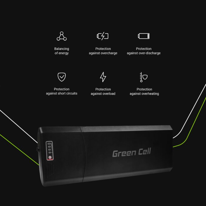 Green Cell batteri 13Ah (312Wh) för Elcyklar E-cyklar 24V - Bild 3