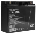 Green Cell AGM VRLA 12V 17Ah underhållsfri batteri för gräsklippare. skoter. båt. rullstol.
