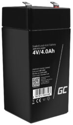 Green Cell AGM VRLA 4V 4Ah underhållsfri batteri för alarmsystem. kassaapparat. leksaker.
