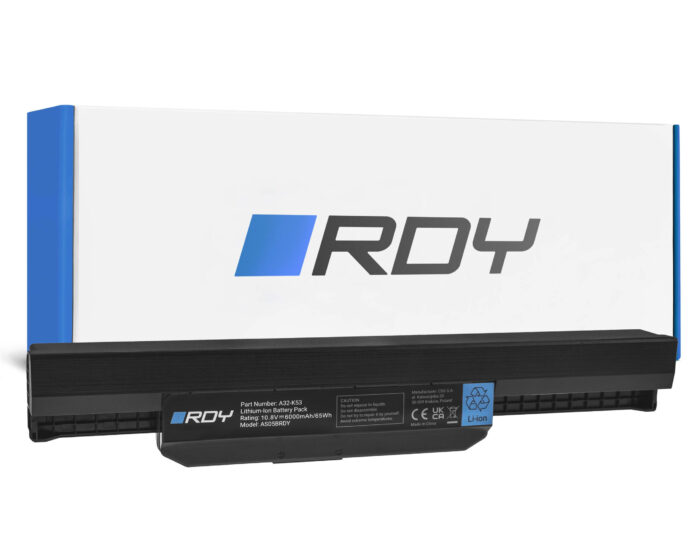 Batteri RDY A32-K53 till Asus K53 K53E K53S K53SJ K53SV K53U X53 X53S X53SV X53U X54 X54C X54H. - Bild 1