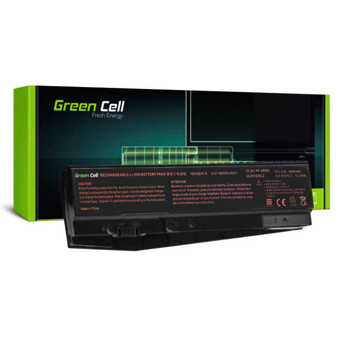 Green Cell Laptop Batteri N850BAT-6 för Clevo N850 N855 N857 N870 N871 N875. Hyperbook N85 N85S N87 N87S. - Bild 1