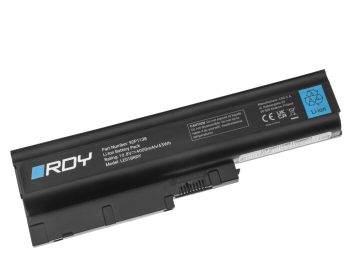 Batteri RDY 42T4504 42T4513 92P1138 92P1139 för Lenovo ThinkPad R60 R60e R61 R61e R61i R500. - Bild 2