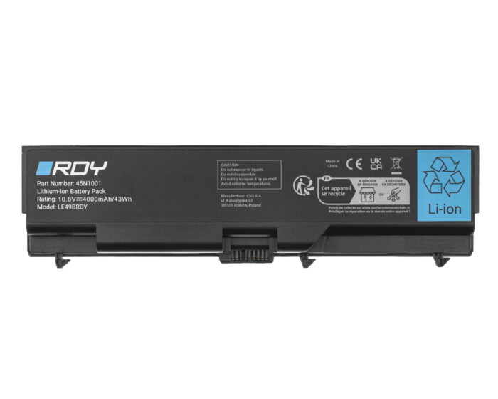 Batteri RDY 45N1001 för Lenovo ThinkPad L430 L530 T430 T430i T530 T530i W530. - Bild 3