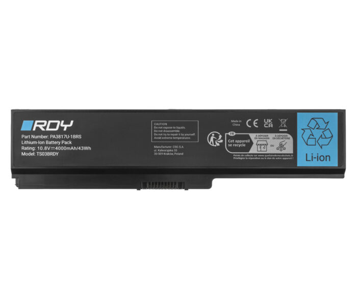 Batteri RDY PA3817U-1BRS PA3818U-1BAS till Toshiba Satellite C650 C650D C660 C660D C665 L750 L750D L755D L770 L775. - Bild 3
