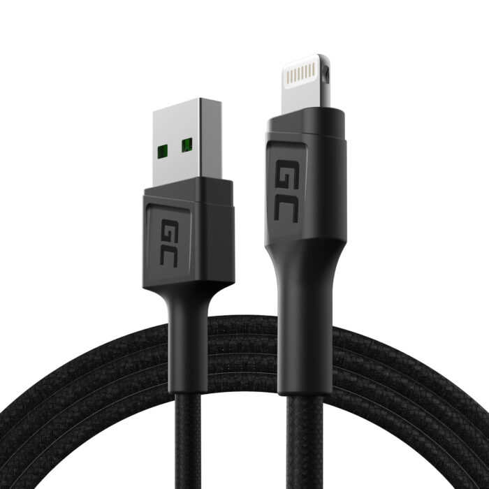Green Cell kabel Green Cell PowerStream USB-A - Lightning 120cm snabbladdning Apple 2.4A. - Bild 1