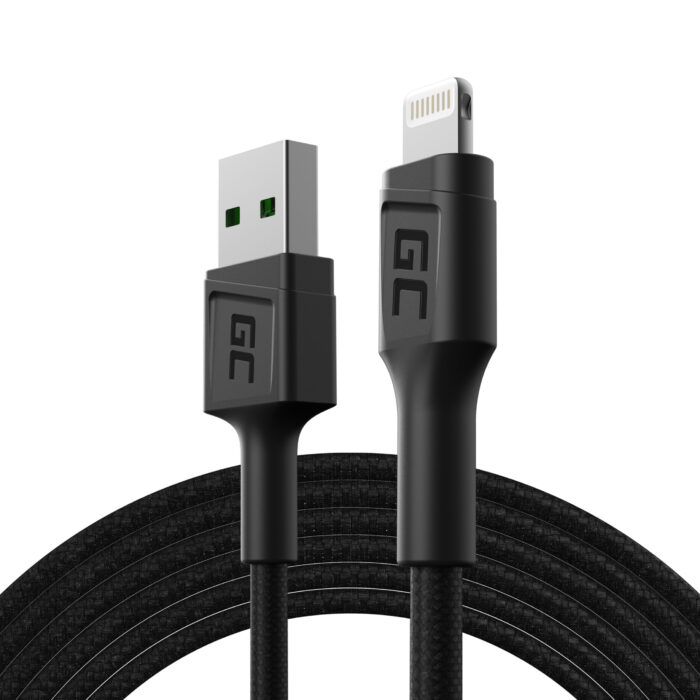Green Cell kabel Green Cell PowerStream USB-A - Lightning 200cm Snabbladdning Apple 2.4A. - Bild 1