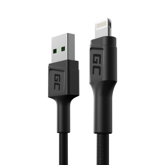 Green Cell kabel Green Cell PowerStream USB-A - Lightning 30cm snabbladdning Apple 2.4A. - Bild 1