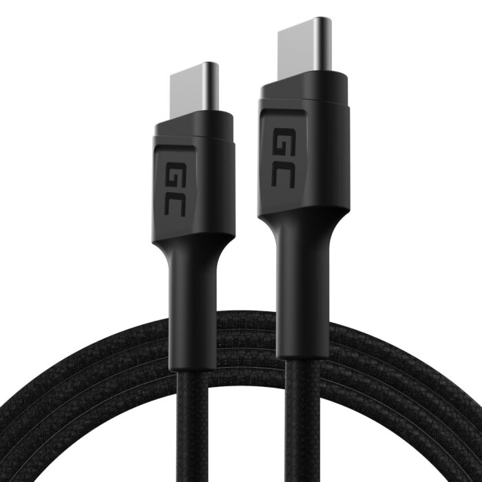 Green Cell kabel Green Cell PowerStream USB-C - USB-C 120cm med Power Delivery (60W). 480 Mbps. Ultra Charge. QC 3.0 - Bild 1
