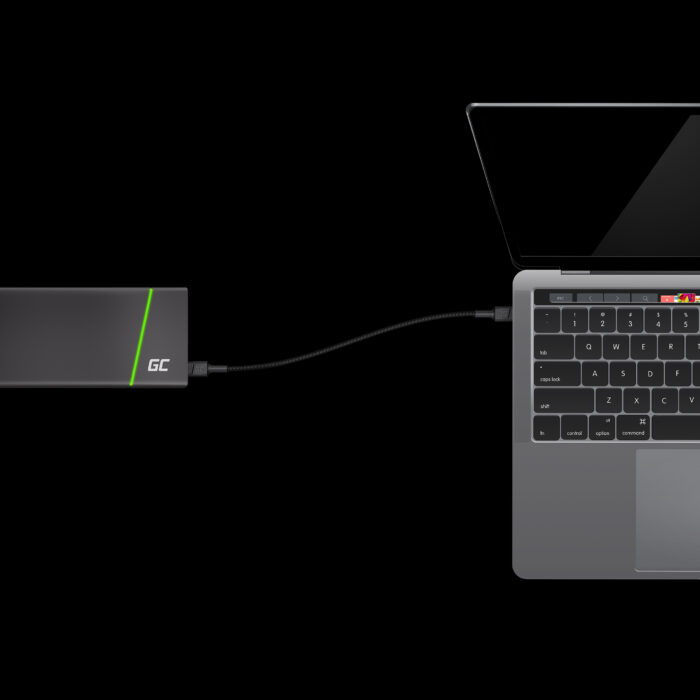 Kabel Green Cell PowerStream USB-C - USB-C 30cm. snabbladdning Power Delivery (60W). Ultra Charge. QC 3.0. - Bild 2