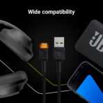 Green Cell Kabel Ray USB-A - microUSB Gul LED 120cm med stöd för Ultra Charge QC3.0 snabbladdning. - Bild 3