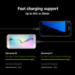 Green Cell Kabel Ray USB-A - microUSB Gul LED 120cm med stöd för Ultra Charge QC3.0 snabbladdning. - Bild 4