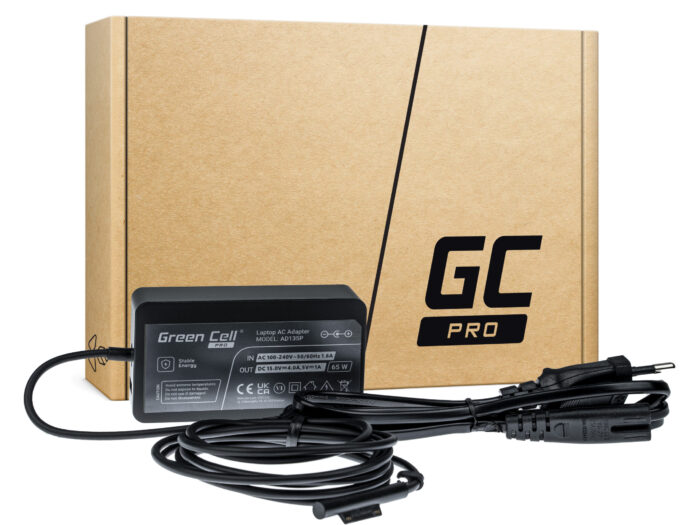 Green Cell PRO 1706 65W 15V 4A Laddaradapter för Microsoft Surface Laptop. Pro. Book. Go. - Bild 1