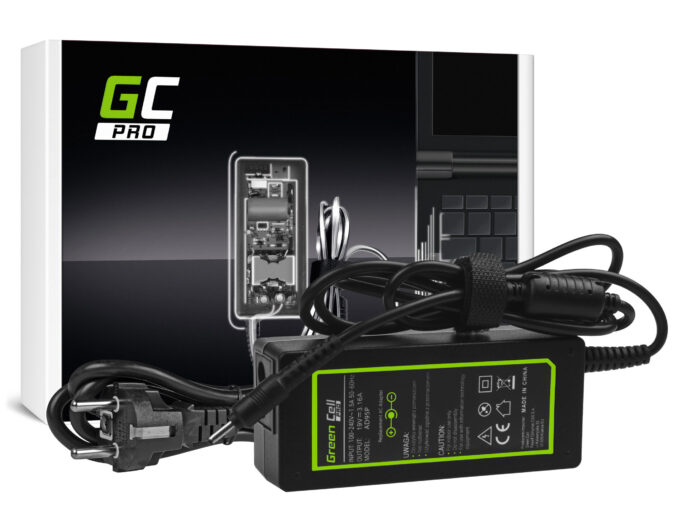 Green Cell PRO Laddare / AC Adapter 19V 3.16A 60W för Samsung NP730U3E ATIV Bok 5 NP530U4E ATIV Bok 7 NP740U3E. - Bild 1