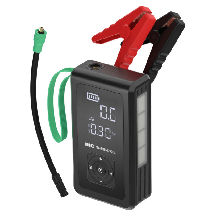 Greencell PowerBoost Luft / Start / Powerbank för bil med kompressor 8000mAh 1000A Startenhet. - Bild 1
