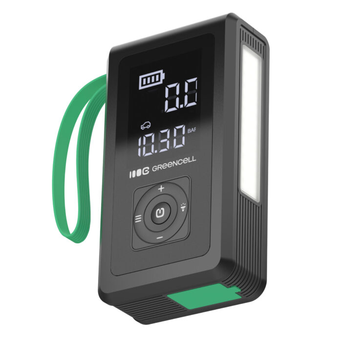 Greencell PowerBoost Luft / Start / Powerbank för bil med kompressor 8000mAh 1000A Startenhet. - Bild 5