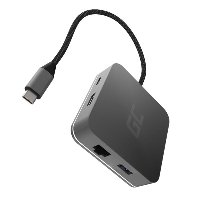Green Cell HUB USB-C HDMI - 7 portar för MacBook Pro. Dell XPS. Lenovo X1 Carbon och andra. - Bild 1