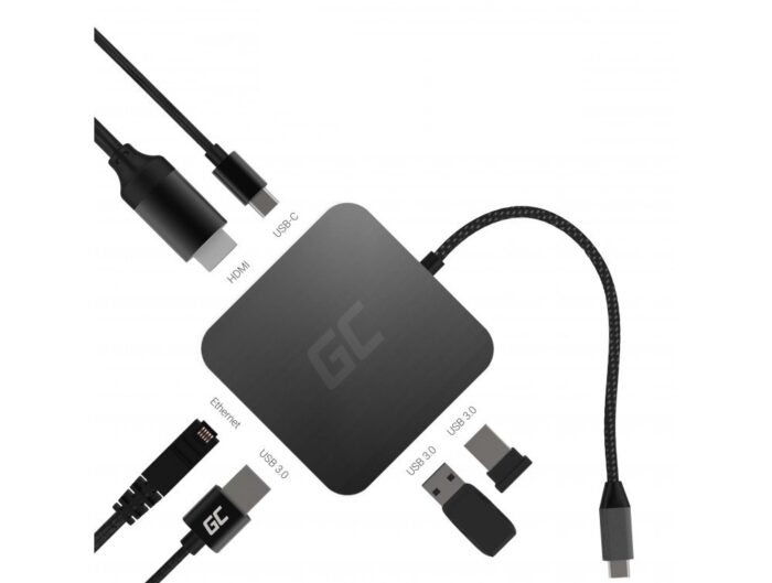 Green Cell HUB USB-C HDMI - 7 portar för MacBook Pro. Dell XPS. Lenovo X1 Carbon och andra. - Bild 3