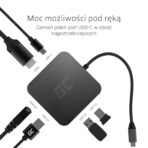 Green Cell HUB USB-C HDMI - 7 portar för MacBook Pro. Dell XPS. Lenovo X1 Carbon och andra. - Bild 4