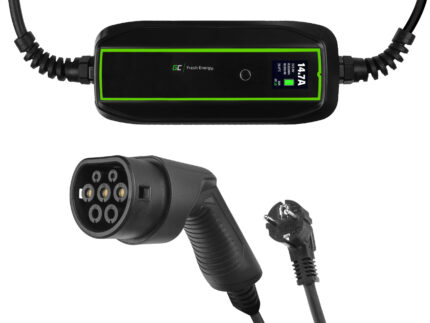 Green Cell EV Strömkabel 3.6kW Schuko Typ 2 mobil laddare för laddning av elbilar och Plug-In hybrider.