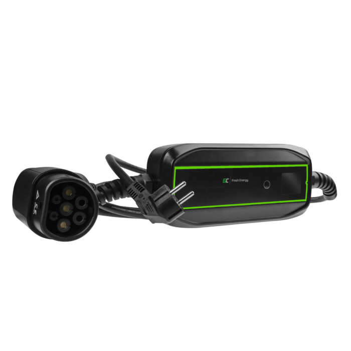 Green Cell EV Strömkabel 3.6kW Schuko Typ 2 mobil laddare för laddning av elbilar och Plug-In hybrider. - Bild 2