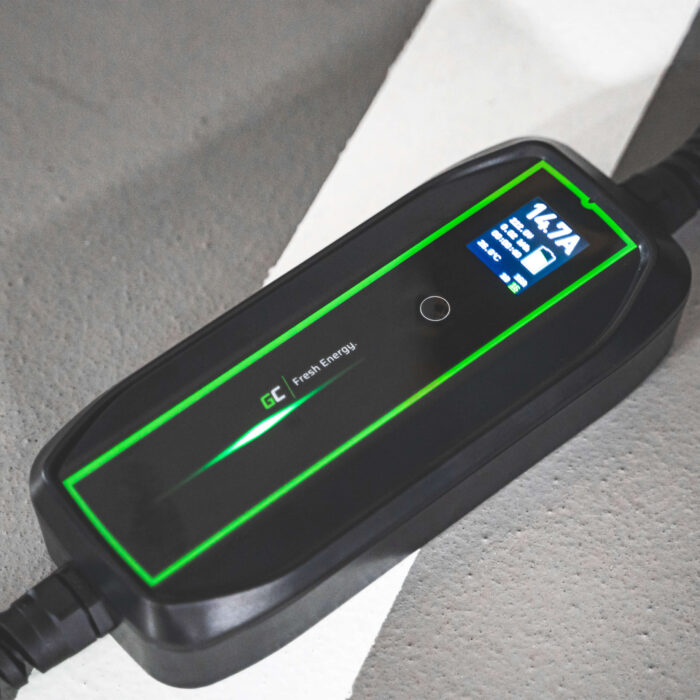 Green Cell EV Strömkabel 3.6kW Schuko Typ 2 mobil laddare för laddning av elbilar och Plug-In hybrider. - Bild 4