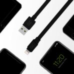 Green Cell kabel GCmatte Lightning Flat kabel 25 cm med snabbladdning Apple 2.4A. - Bild 4