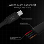 Green Cell Kabel GCmatte USB-C Platt kabel 25 cm med snabbladdning. - Bild 4