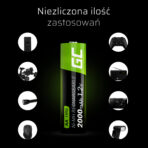Green Cell Återladdningsbara Batterier 2x AA HR6 2000mAh - Bild 5