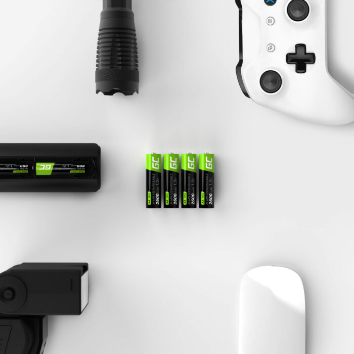 Gröna Cell Återladdningsbara Batterier 2x AA HR6 2600mAh - Bild 2