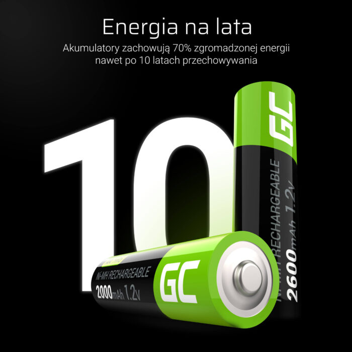 Green Cell Uppladdningsbara Batterier 4x AA HR6 2000 mAh - Bild 5