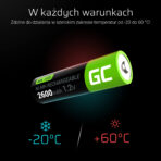 Gröna Cell Återuppladdningsbara Batterier 4x AA R6 2600mAh - Bild 5