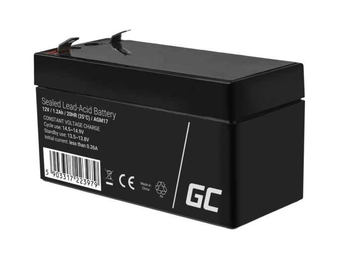 Green Cell AGM VRLA 12V 1.2Ah underhållsfri batteri för larmsystem. kassaregister. leksaker. - Bild 2