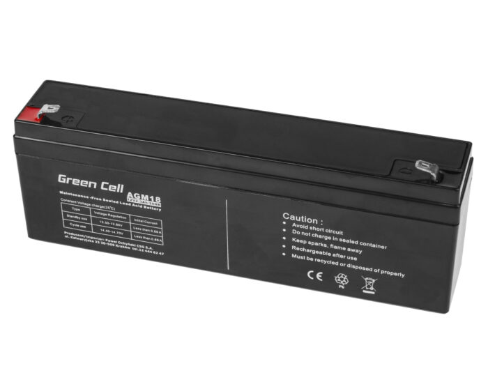 Green Cell AGM VRLA 12V 2.3Ah underhållsfri batteri för larmsystem. kassaregister. leksaker. - Bild 2