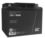 Green Cell AGM VRLA 12V 40Ah underhållsfri batteri för gräsklippare. skoter. båt. rullstol.