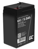 Green Cell AGM VRLA 6V 5Ah underhållsfri batteri för larmsystem. kassaapparat. leksaker.