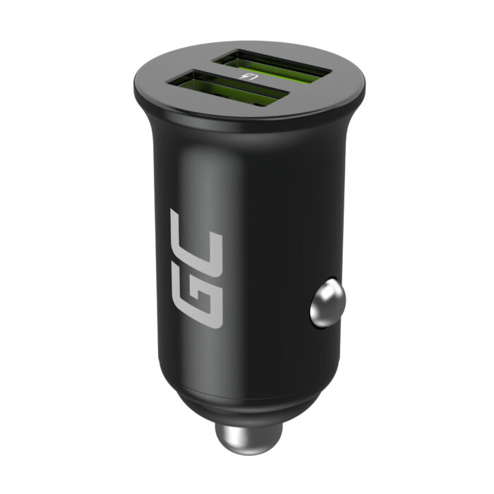 Green Cell Billaddare 36W Green Cell PowerRide Nano36 med 2x USB-A Ultra Charge Snabbladdning. - Bild 1