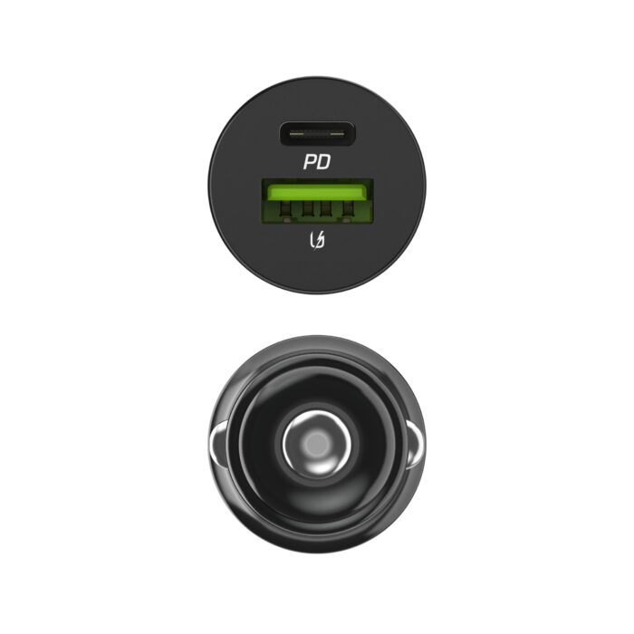 Green Cell Bil laddare 38W Green Cell PowerRide Nano38 med USB-C USB-A Power Delivery och Ultra Charge Snabbladdning. - Bild 3