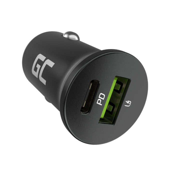 Green Cell Bil laddare 38W Green Cell PowerRide Nano38 med USB-C USB-A Power Delivery och Ultra Charge Snabbladdning. - Bild 4