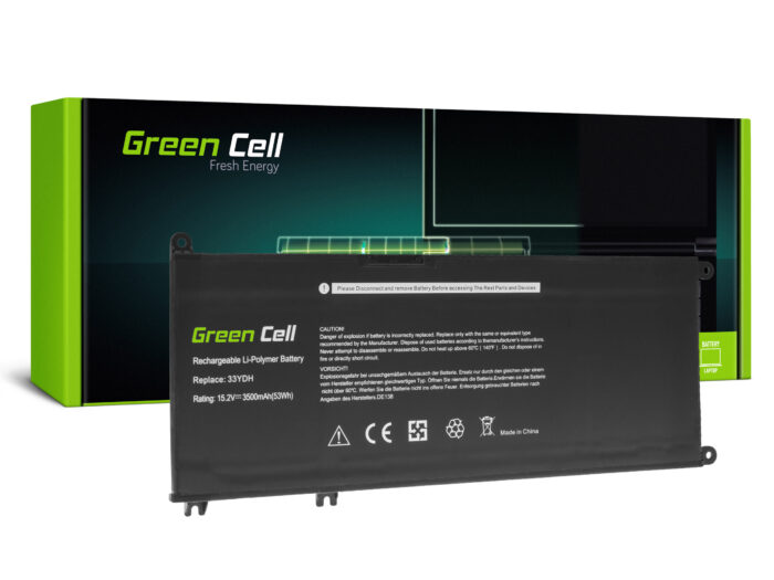 Green Cell batteri 33YDH för Dell Inspiron G3 3579 3779 G5 5587 G7 7588 7577 7773 7778 7779 7786 Latitude 3380 3480 3490 3590 - Bild 1